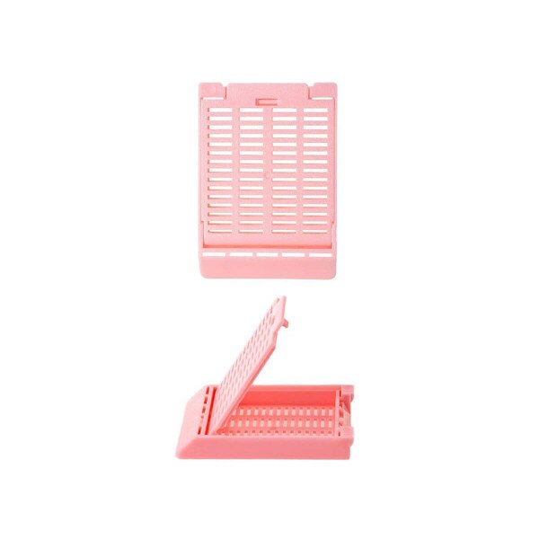 Hinged Tissue Cassette, pink